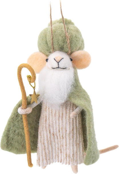 Sass and Belle The Three Wise Mice Felt Decoration - Set of Assorted