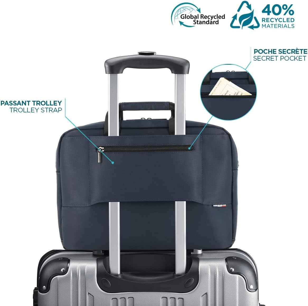 Executive 4 Twice Briefcase 11-14In - 40Perc Recycled