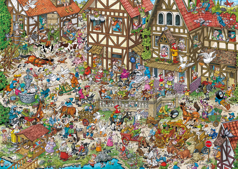 Ravensburger Ray's Comic Series Time Travel No.2 – Moyen Âge | Puzzle de 1000 pièces pour adultes et adolescents | Puzzle amusant de bande dessinée par Ray Nicholson
