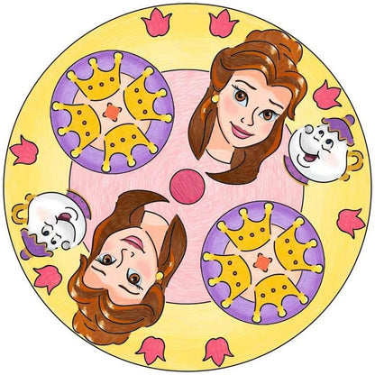 Ravensburger Mandala Designer Disney Princess 23847, Zeichnen lernen für Kinder ab 6 Jahren, Zeichen-Set mit Mandala-Schablonen für farbenfrohe Mandalas