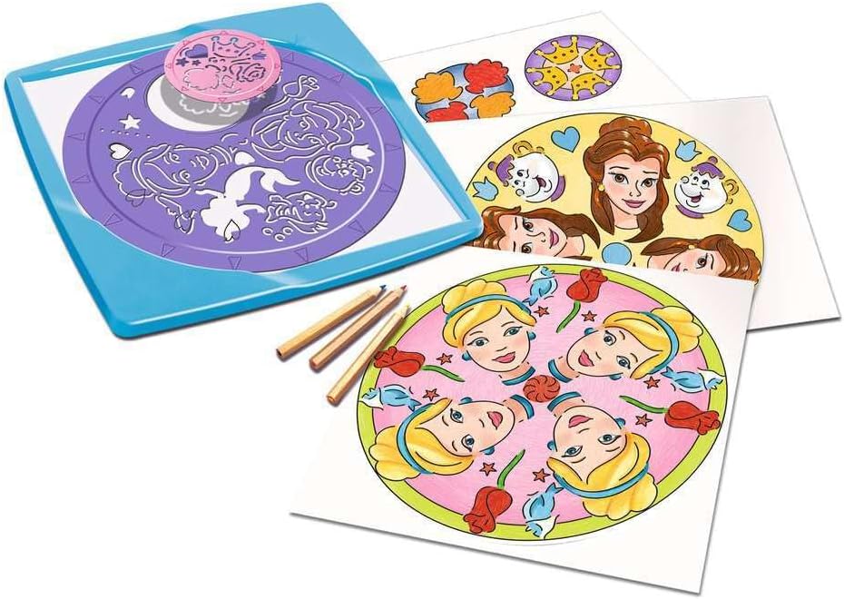 Ravensburger Mandala Designer Disney Princess 23847, Zeichnen lernen für Kinder ab 6 Jahren, Zeichen-Set mit Mandala-Schablonen für farbenfrohe Mandalas