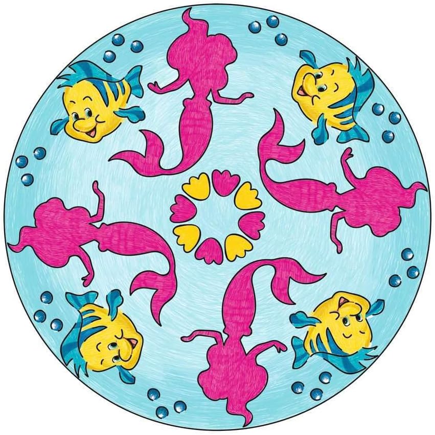 Ravensburger Mandala Designer Disney Princess 23847, Zeichnen lernen für Kinder ab 6 Jahren, Zeichen-Set mit Mandala-Schablonen für farbenfrohe Mandalas