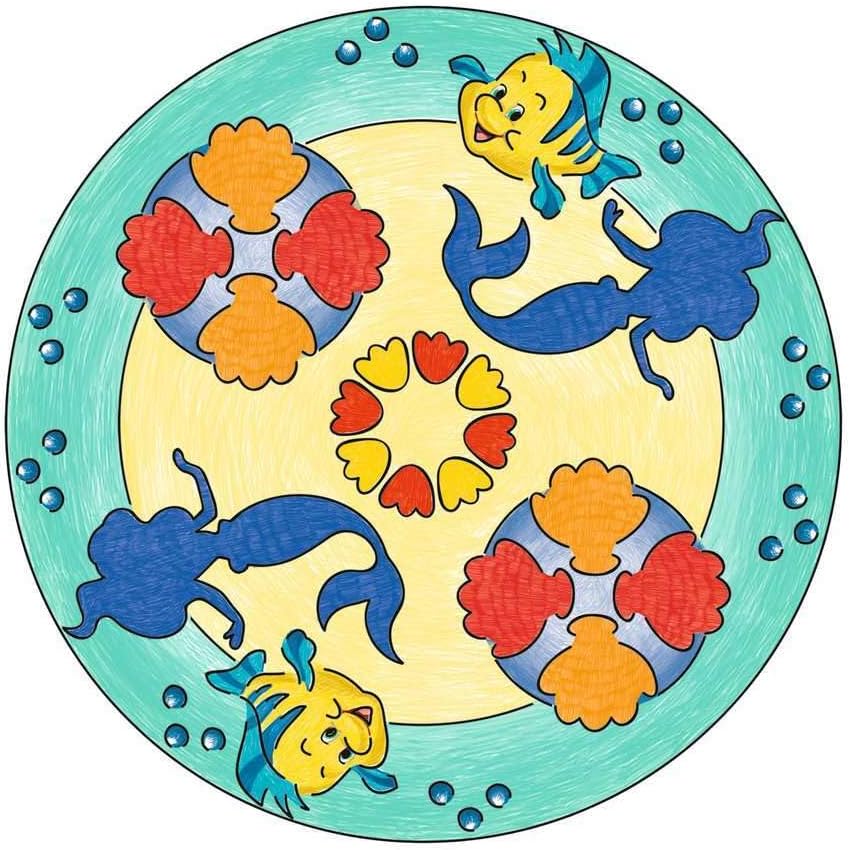 Ravensburger Mandala Designer Disney Princess 23847, Zeichnen lernen für Kinder ab 6 Jahren, Zeichen-Set mit Mandala-Schablonen für farbenfrohe Mandalas