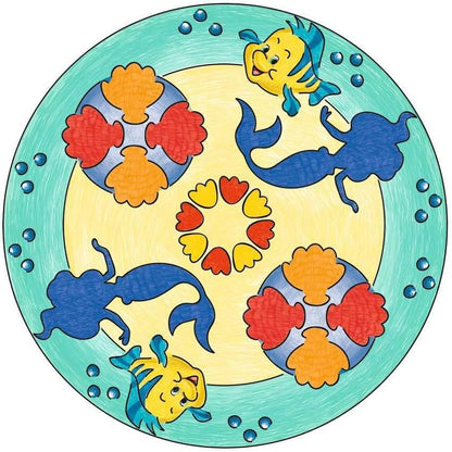 Ravensburger Mandala Designer Disney Princess 23847, Zeichnen lernen für Kinder ab 6 Jahren, Zeichen-Set mit Mandala-Schablonen für farbenfrohe Mandalas