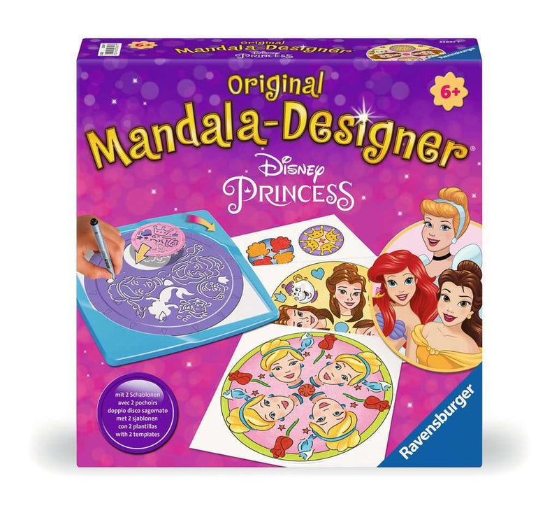 Ravensburger Mandala Designer Disney Princess 23847, Zeichnen lernen für Kinder ab 6 Jahren, Zeichen-Set mit Mandala-Schablonen für farbenfrohe Mandalas