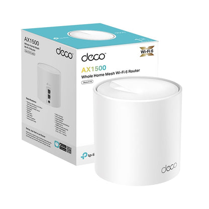 TP-Link Deco X10(1-pack) AX1500Mbps WiFi 6 Mesh Router, 2 Gigabit Ethernet Ports, Parental Control, Router and Repeater, Compatible with Amazon Alexa