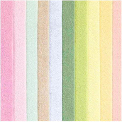 Creativ Company Hobby Felt A4 Pastel Colours - Craft Felt for Children
