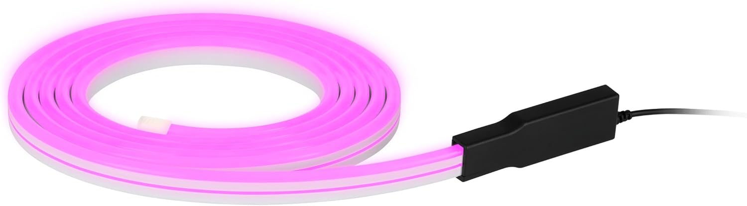 EGLO connect.z Smart-Home LED Strip Flatneon-Z, lichtstrip 3 m, ZigBee, LED strip, app en Alexa spraakbesturing, lichtkleur (warm wit-koud wit), RGB, dimbaar, IP44