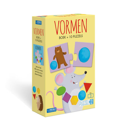 Rebo Publishers - Puzzel2 - Boek Vormen met 10 Puzzels