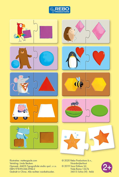 Rebo Publishers - Puzzel2 - Boek Vormen met 10 Puzzels