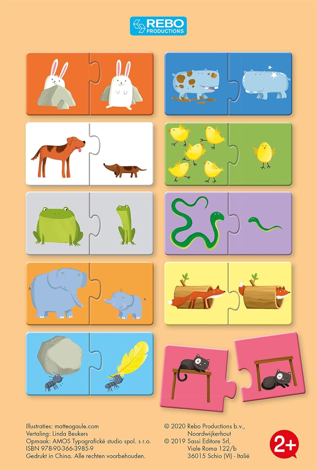 Rebo Publishers - Puzzel2 - Boek Tegenstellingen met 10 Puzzels