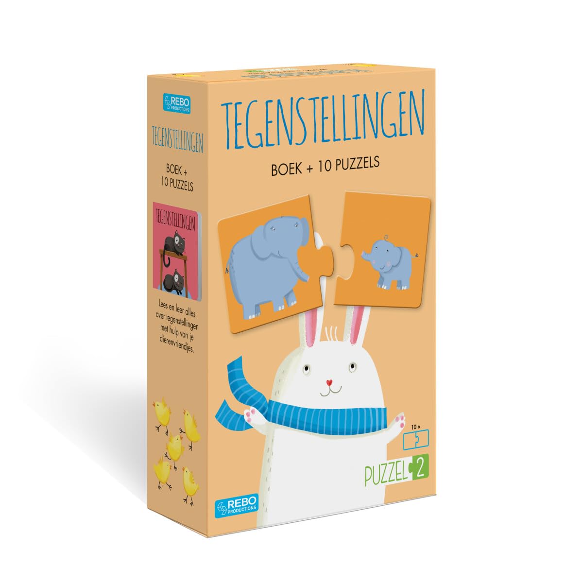 Rebo Publishers - Puzzel2 - Boek Tegenstellingen met 10 Puzzels