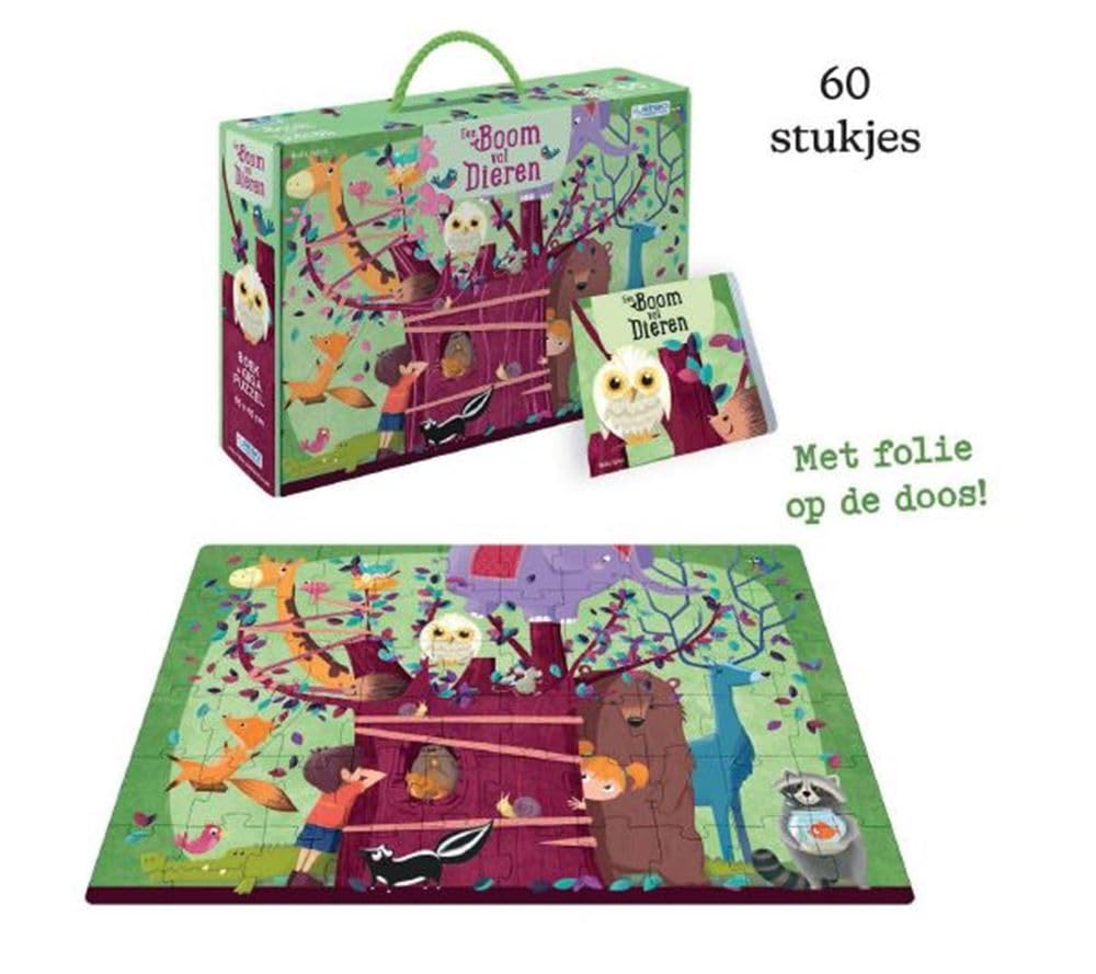 Rebo Publishers - Boom Vol Dieren - Boek + Puzzel
