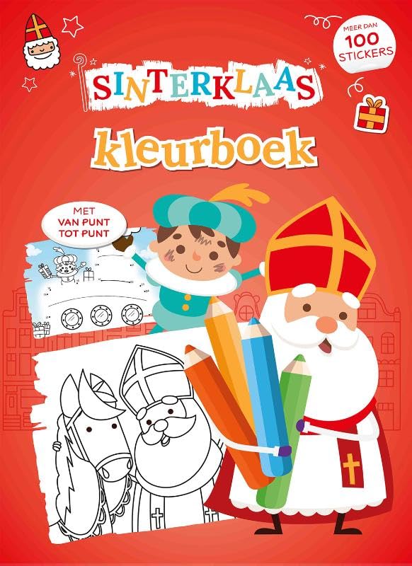 Sinterklaas kleurboek: Meer dan 100 stickers