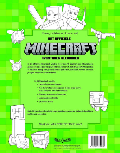 Het officiële Minecraft avonturen kleurboek