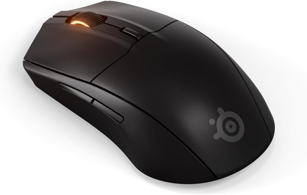 SteelSeries Rival 3 Wireless Gen 2 - Mouse da gioco - 2,4 GHz e Bluetooth - Sensore ottico TrueMove Air da 18000 DPI - Durata 60 milioni di clic - Leggero - Piedini 100% PTFE - Nero