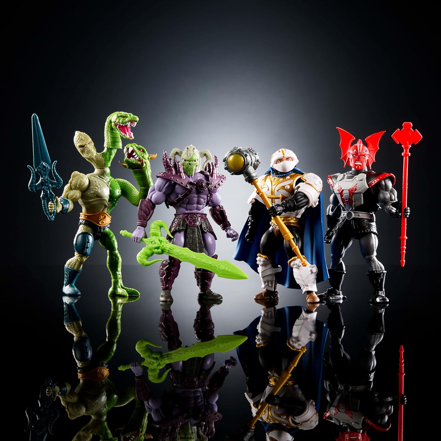 Masters of the Universe Origins Battle for Eternia Action Figure Set, 4 Figures, 14 cm, with Accessories