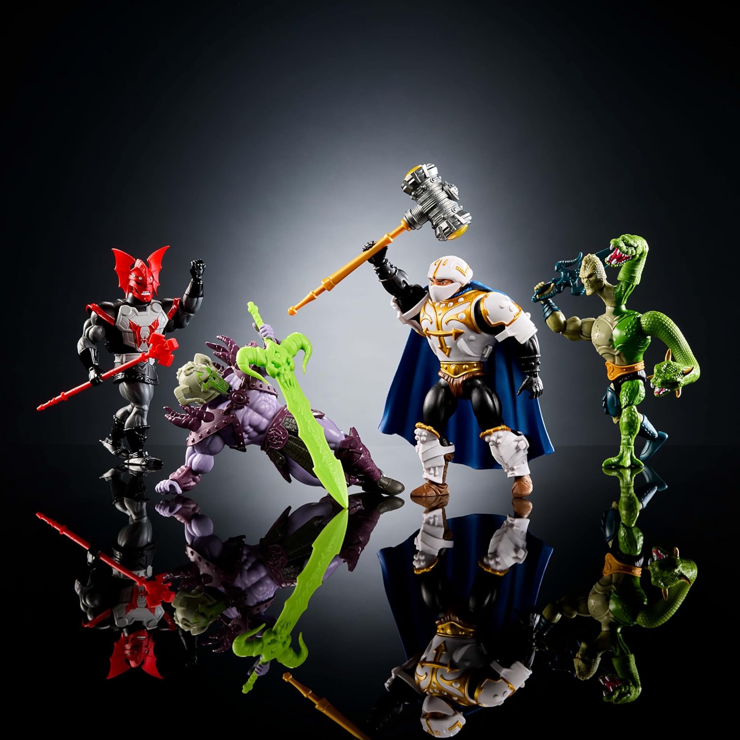 Masters of the Universe Origins Battle for Eternia Action Figure Set, 4 Figures, 14 cm, with Accessories