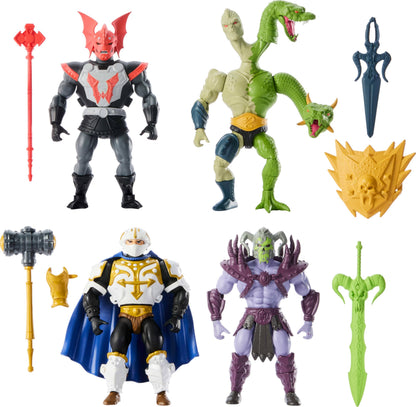 Masters of the Universe Origins Battle for Eternia Action Figure Set, 4 Figures, 14 cm, with Accessories