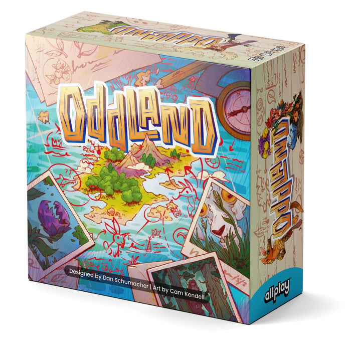 Allplay Oddland | Tile-Laying Exploration Board Game | Unique Wildlife Scoring Puzzle for 1-5 Players | Ages 10 Small Box Series