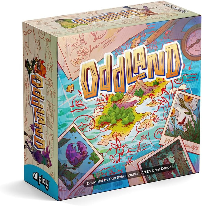 Allplay Oddland | Tile-Laying Exploration Board Game | Unique Wildlife Scoring Puzzle for 1-5 Players | Ages 10 Small Box Series