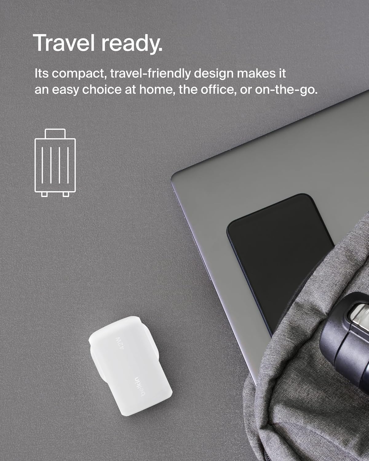 BOOSTCHARGE 42w - 30w USB-C PD PPS + 12w USB-A Dual Wall Charger White