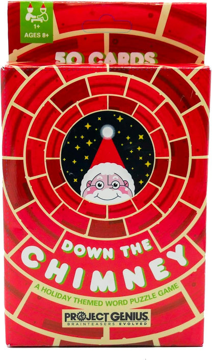 Holly Jolly: Down The Chimney - A Holiday Themed Word Puzzle Game, 50 Word Ladder Challenges, Fun & Festive Christmas Stocking Stuffer, Project Genius