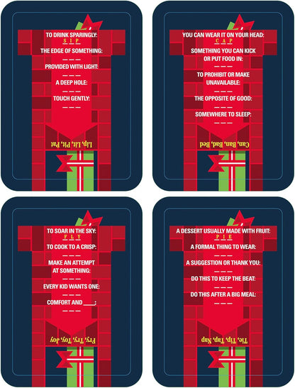 Holly Jolly: Down The Chimney - A Holiday Themed Word Puzzle Game, 50 Word Ladder Challenges, Fun & Festive Christmas Stocking Stuffer, Project Genius