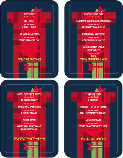 Holly Jolly: Down The Chimney - A Holiday Themed Word Puzzle Game, 50 Word Ladder Challenges, Fun & Festive Christmas Stocking Stuffer, Project Genius