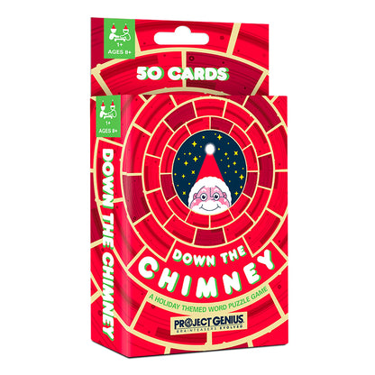 Holly Jolly: Down The Chimney - A Holiday Themed Word Puzzle Game, 50 Word Ladder Challenges, Fun & Festive Christmas Stocking Stuffer, Project Genius