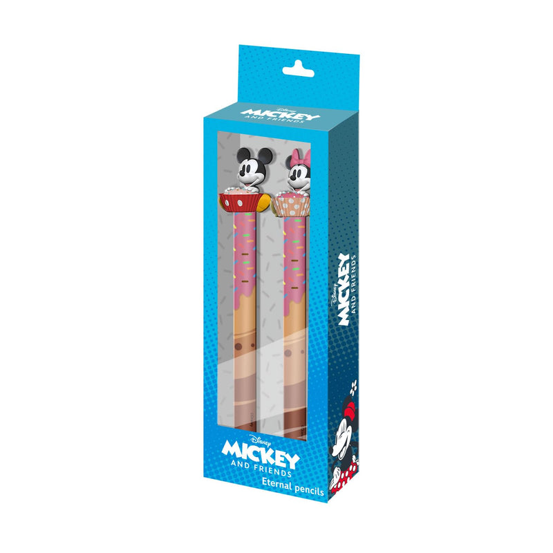 Disney Mickey and Minnie Mix-Pack of 2 Eternal Pencils, Blue, 9.5 x 23 cm