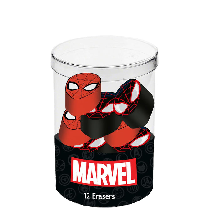 Marvel Spiderman Peter-Cube with 12 Erasers, Red and Black
