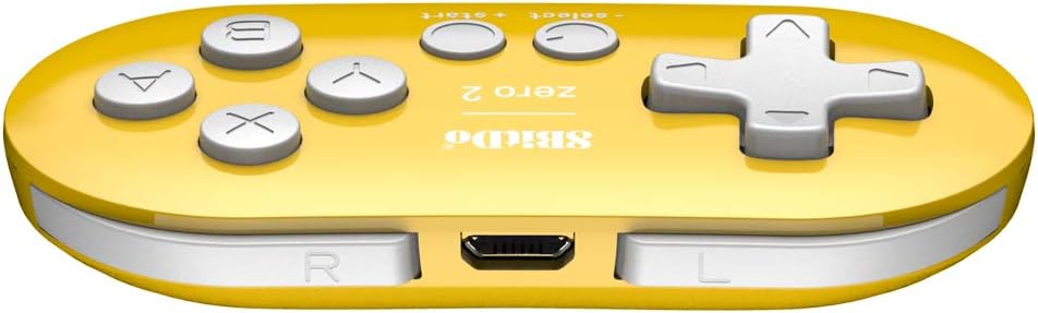 8Bitdo Zero 2 Bluetooth Gamepad for Switch, PC, Macos, Android (Yellow Edition) (Nintendo Switch//