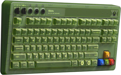 8Bitdo Retro 87 Mechanical Keyboard with RGB Backlight, Bluetooth/2.4G/USB-C Hot Swappable Wireless Gaming Keyboard for Windows and Android - Xbox Edition (Officially Licensed