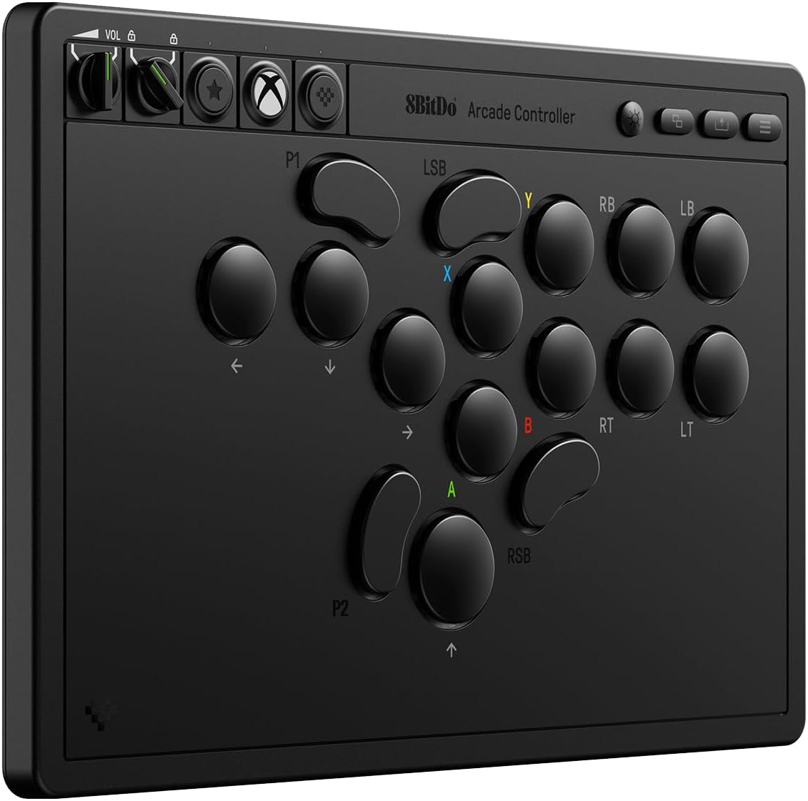 8Bitdo All-Button Arcade Controller for Xbox Series X|S, Xbox One & PC, 2.4G Wireless, Low-profile Mechanical Switches, Programmable Buttons, Hot-swappable PCB, RGB Lighting - Officially Licensed