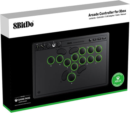 8Bitdo All-Button Arcade Controller for Xbox Series X|S, Xbox One & PC, 2.4G Wireless, Low-profile Mechanical Switches, Programmable Buttons, Hot-swappable PCB, RGB Lighting - Officially Licensed