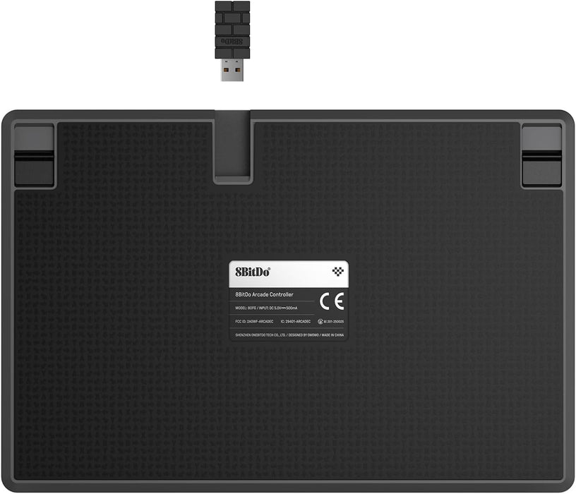 8Bitdo All-Button Arcade Controller for Switch, Switch 2 & Windows – Bluetooth, 2.4G, Wired Connectivity, Low-profile Mechanical Switches, 4 Programmable Buttons, Hot-swappable PCB