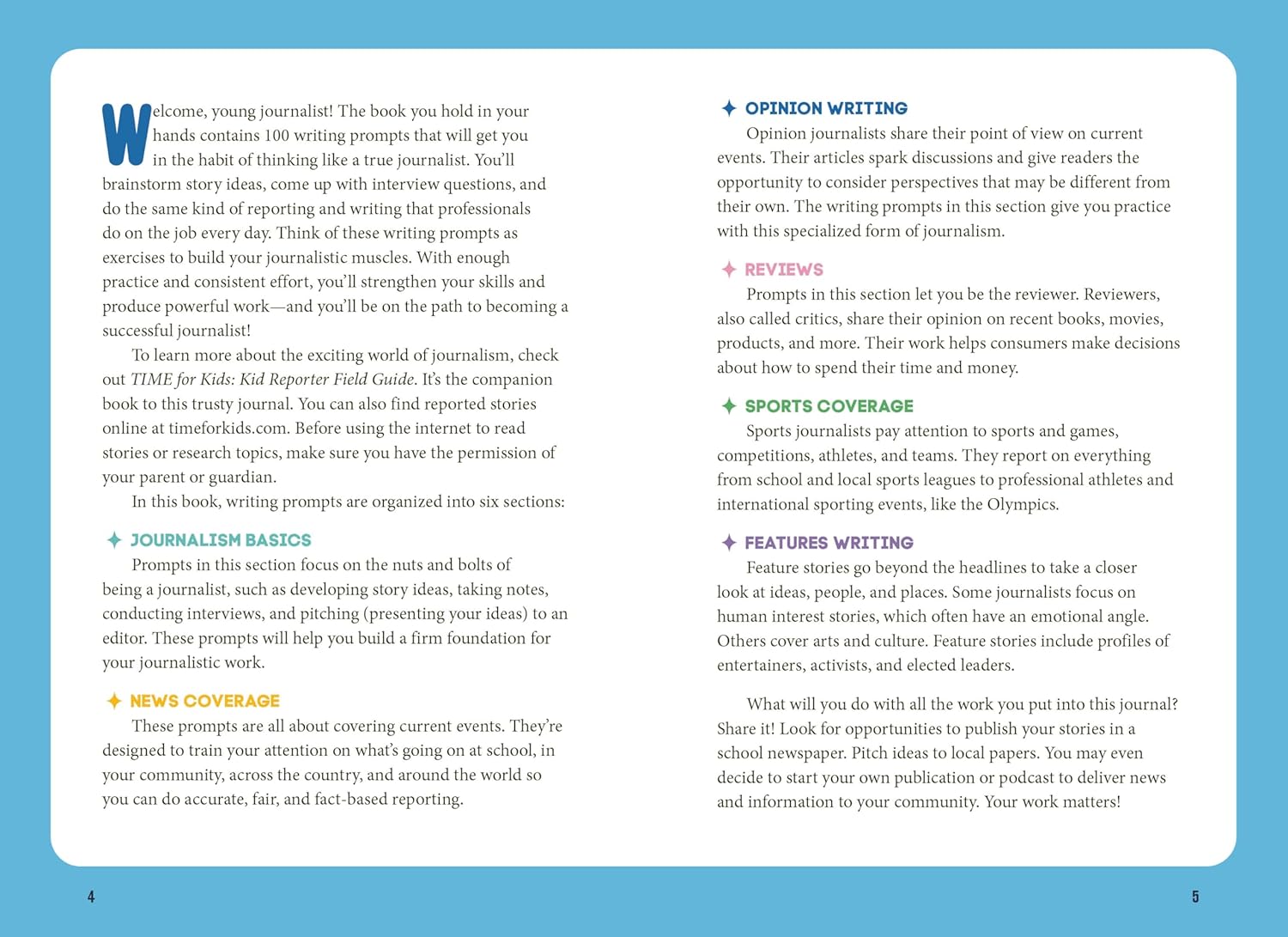 TIME for Kids: My Kid Reporter Journal: An Interactive Book of Prompts for Junior Journalists