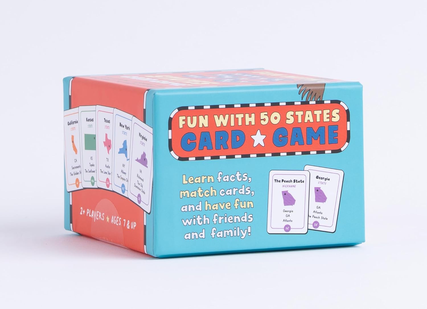 Fun With 50 States Card Game: Learn Capitals, Nicknames, and More About the United States!