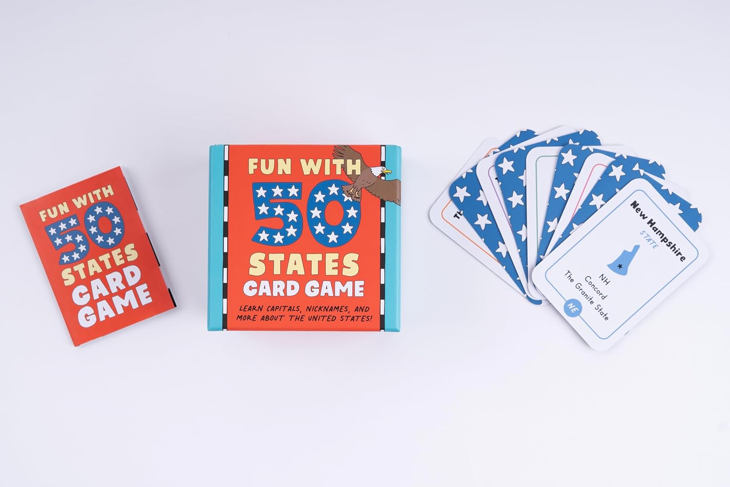 Fun With 50 States Card Game: Learn Capitals, Nicknames, and More About the United States!