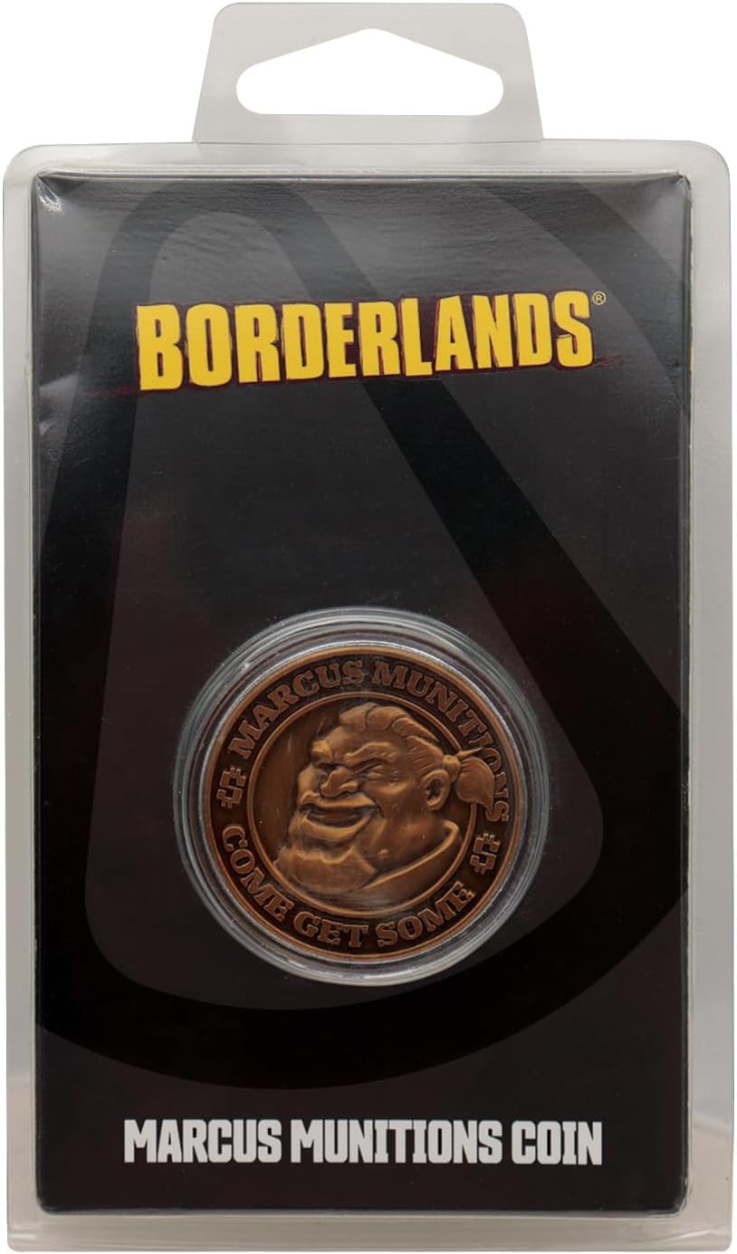 FaNaTtik Borderlands Marcus Munitions Limited Edition Coin (5000 worldwide) – Officially Licesned Collectible – Antique Gold 38mm, Individually Numbered