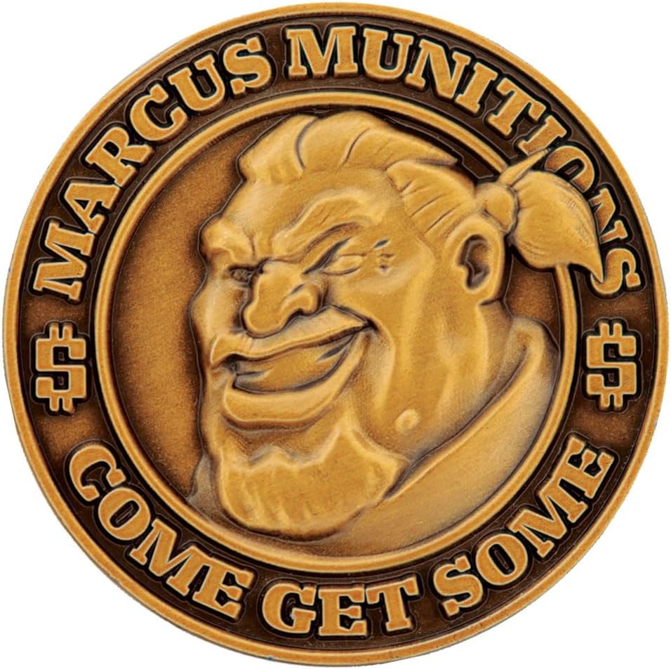 FaNaTtik Borderlands Marcus Munitions Limited Edition Coin (5000 worldwide) – Officially Licesned Collectible – Antique Gold 38mm, Individually Numbered