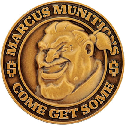 FaNaTtik Borderlands Marcus Munitions Limited Edition Coin (5000 worldwide) – Officially Licesned Collectible – Antique Gold 38mm, Individually Numbered