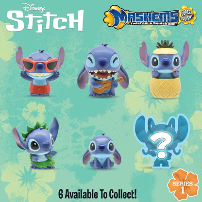 Mash'ems 52130 Lilo & Stitch Disney, Squishy figuren, 6 om te verzamelen, stijlen kunnen variëren, meerkleurig