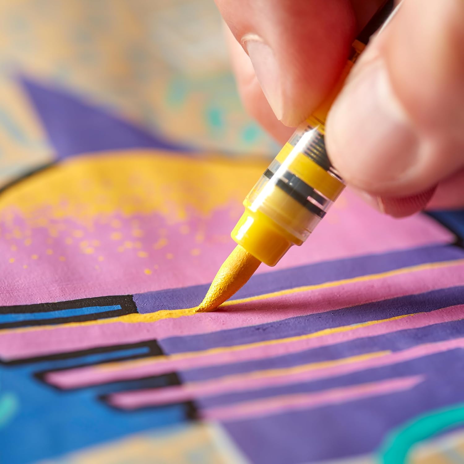 Sharpie Creative Marker Acrylverfmarkers | Brushtip | Verfmarkers op waterbasis | Inkt loopt niet door en geschikt voor de meeste oppervlakken | Diverse kleuren | 12 stuks