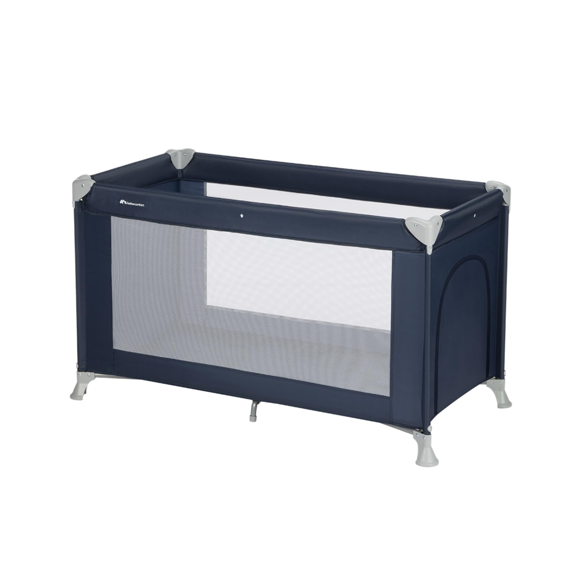 Bebeconfort Sweet Dreams, Reiswieg, 0-3 jaar (0-15 kg), Lichtgewicht babybedje geschikt voor reizen, Groot gevoerd matras, Zij-ingang met venster, Eenvoudig compact inklapbaar, Navy Blue