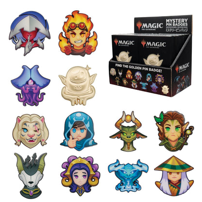 Magic: The Gathering Mystery Pins CDU Blind Boxes – Set of 12 Officially licensed Collectible Badges - Hard Enamel Metal & Includes Exclusive Gold Fblthp