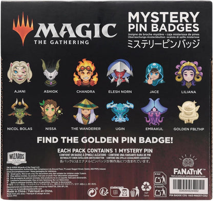 Magic: The Gathering Mystery Pins CDU Blind Boxes – Set of 12 Officially licensed Collectible Badges - Hard Enamel Metal & Includes Exclusive Gold Fblthp