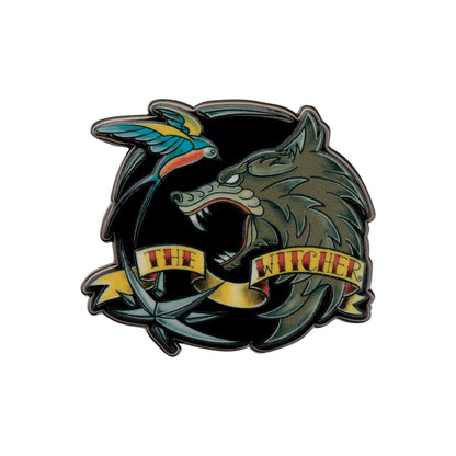 The Witcher Enamel Pin Badge – Official Limited Edition Collectible with Geralt White Wolf, Ciri Swallow & Yennefer Obsidian Star Symbols – Individually Numbered (9,995 Worldwide