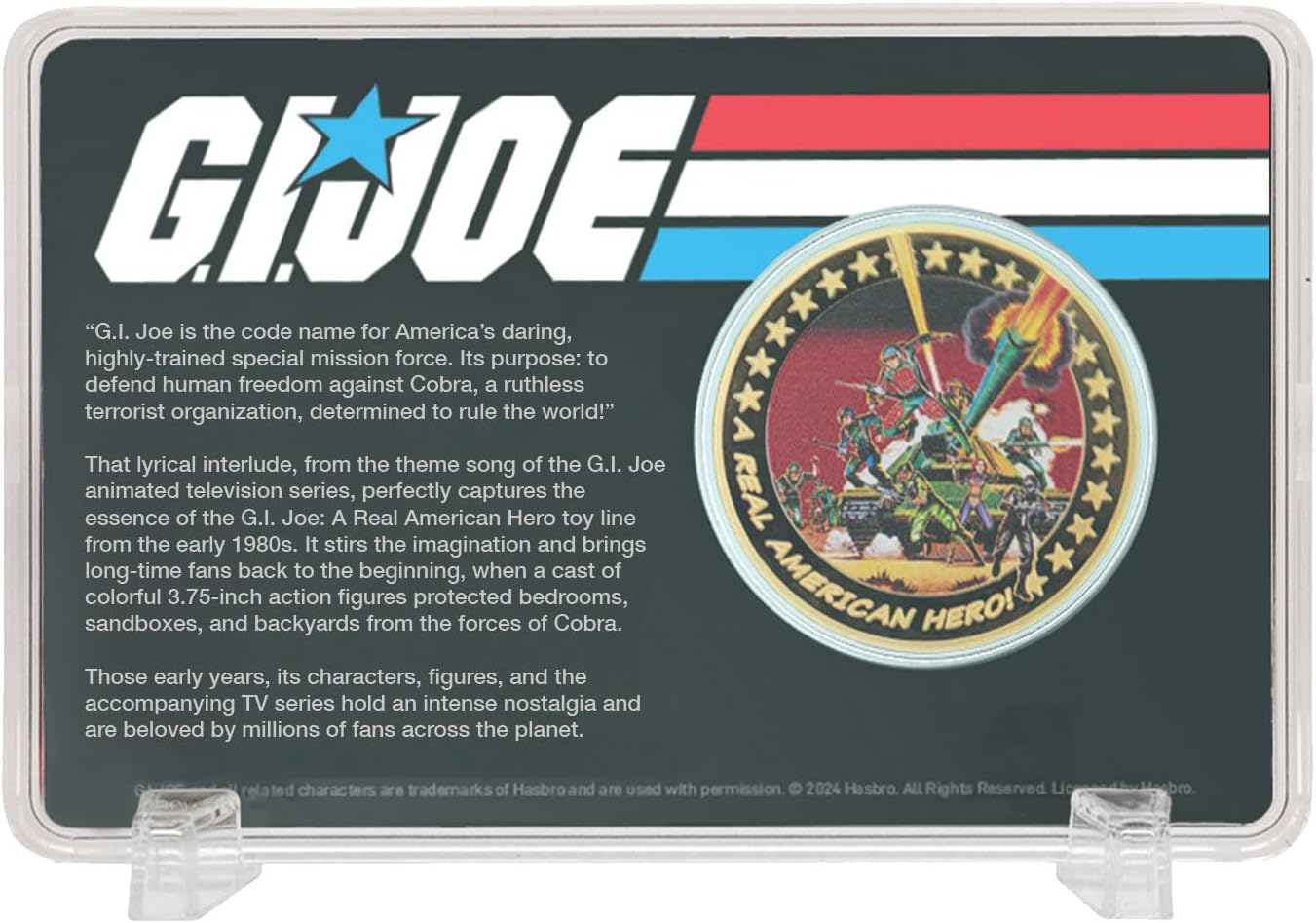 FaNaTtik G.I. Joe 60th Anniversary 24k Gold Plated Limited Edition Coin In Collector's Box – A Real American Hero - Officially Licensed Merchandise